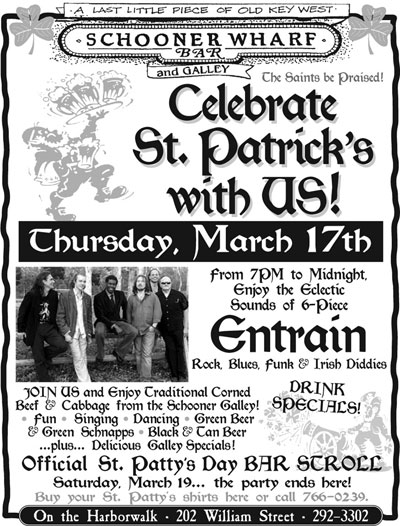 St Patrick's Day at the Schooner Wharf Bar