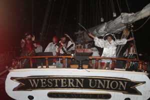 Tonna Denny --- Winning raffle ticket to walk mayor off plank with Bone Island Buccaneers