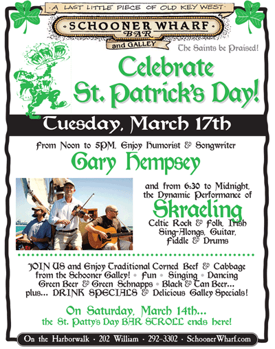 St Patrick's Day at the Schooner Wharf Bar