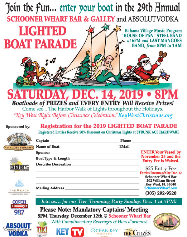 CAPTAIN'S MEETING Lighted Boat Parade