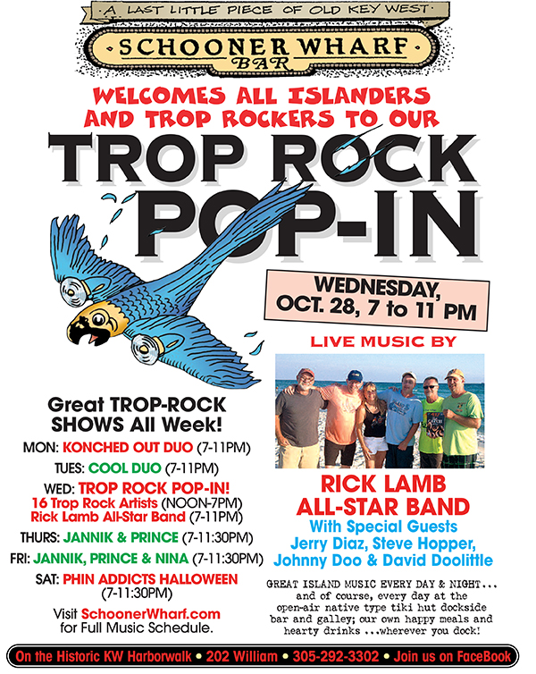 Schooner Wharf Welcomes All Islanders and Trop Rockers to our Trop Rock Pop-In